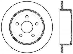Stoptech Slotted Sport Brake Rotor 126.67067CSL