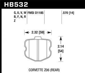 Hawk Performance DTC-30 Brake Pad Sets HB532W.570