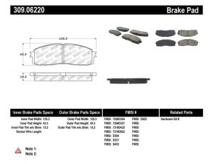 Stoptech Sport Brake Pads 309.06220