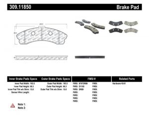 Stoptech Sport Brake Pads 309.11850