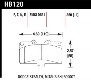 Hawk Performance Blue 9012 Brake Pad Sets HB120E.560