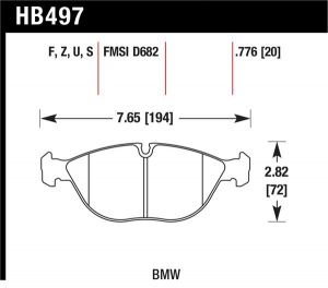 Hawk Performance DTC-70 Brake Pad Sets HB497U.776