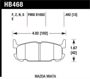 Hawk Performance HT-10 Brake Pad Sets HB468S.492
