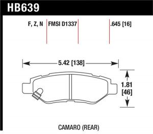 Hawk Performance HP+ Brake Pad Sets HB639N.645