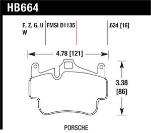 Hawk Performance DTC-60 Brake Pad Sets HB664G.634