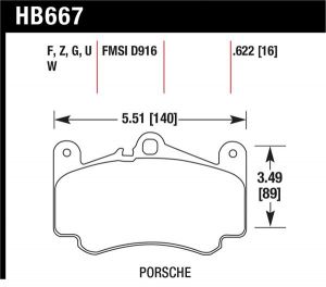 Hawk Performance Ceramic Brake Pad Sets HB667Z.622