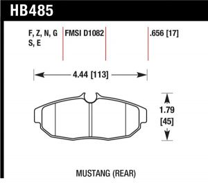 Hawk Performance HPS Brake Pad Sets HB485F.656