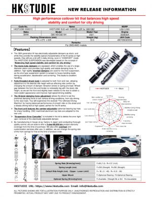 HKS TUDIE Suspension HKSTUDIE-SS001C